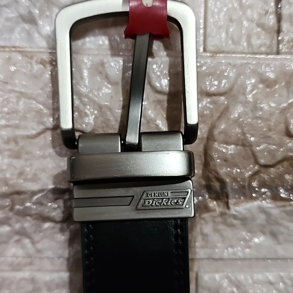 Dickies Brand New Men's Black Leather Belt
